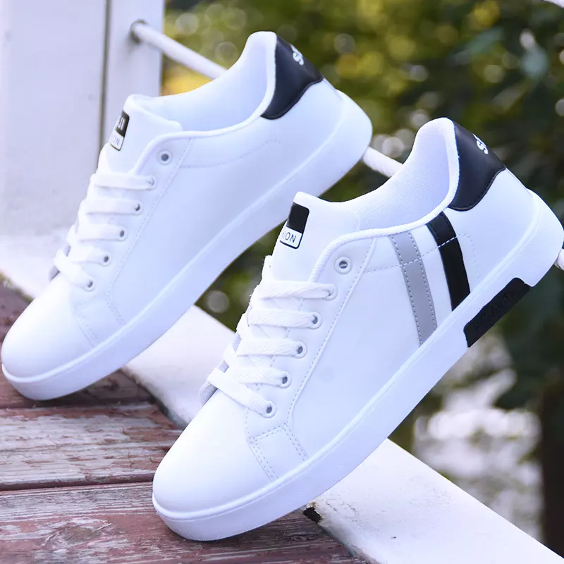 Adit Flat Shoes Lace-up White Shoes Casual Shoes EVA PU Men Shoes