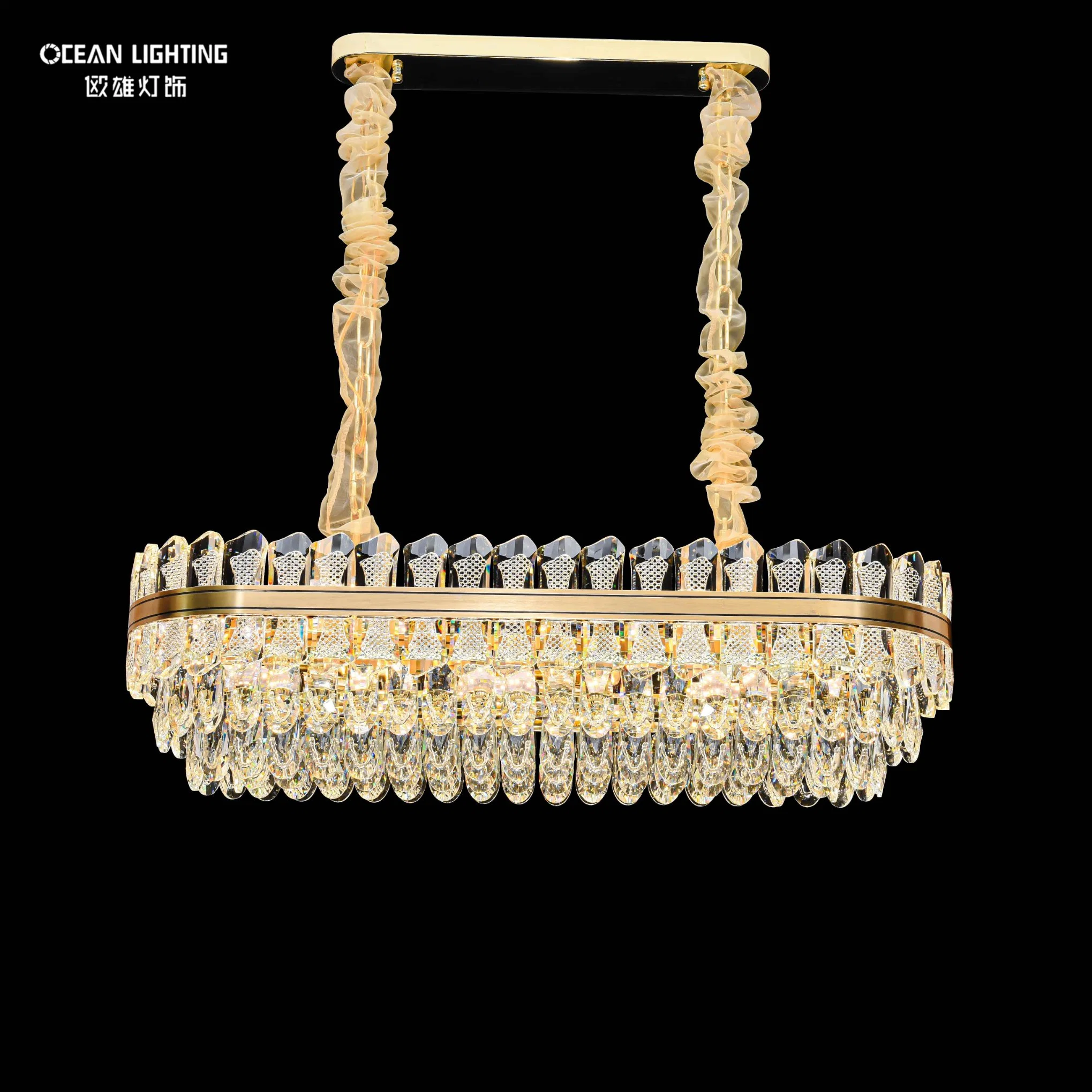 Ocean Lighting Contemporary Matal Gold Lighting Decoration LED Crystal Chandelier Pendant