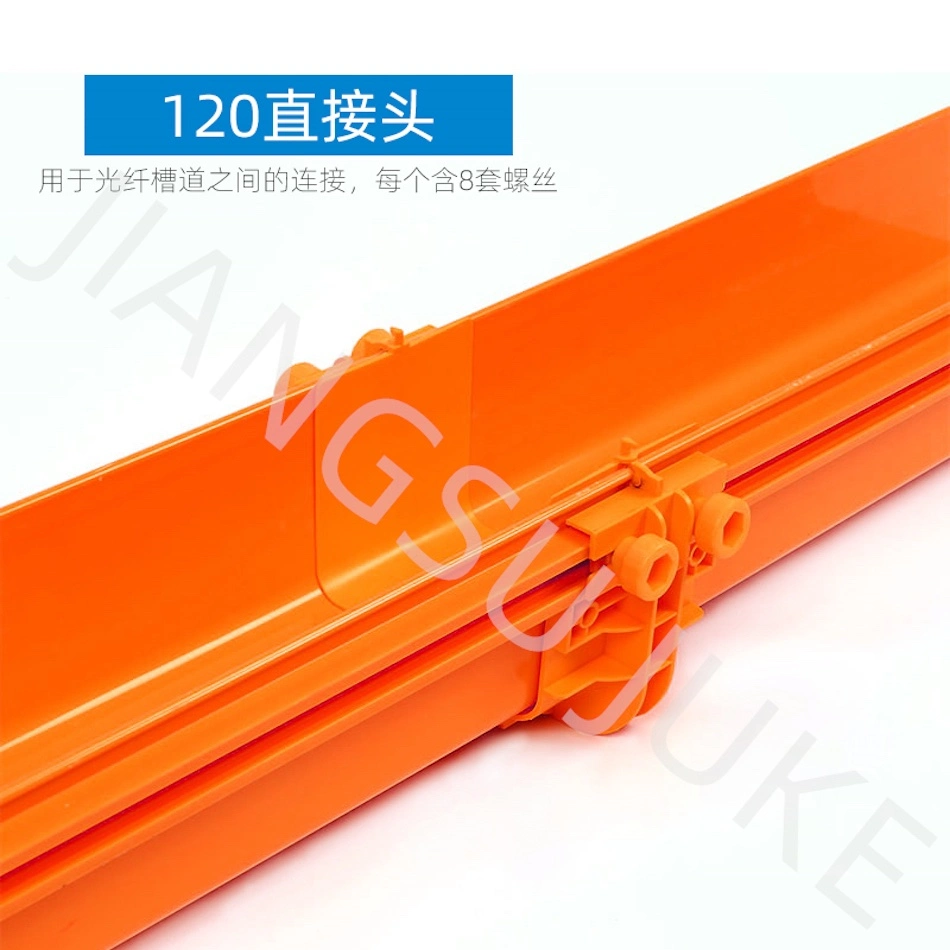 120*100 Fiber Runner Orange Optic Cable Channel