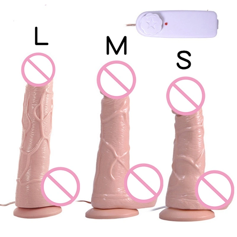 Skin Realistic Huge Penis Vibrator Remote Control Female Masturbator Suction Cup Vibrating Dildo