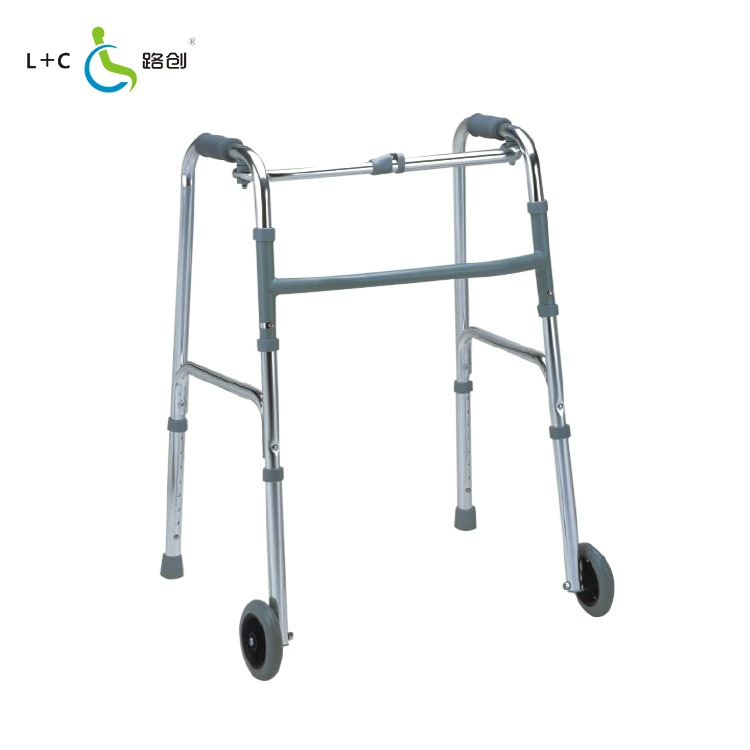 Peso ligero de aluminio Hot-Sellng bastidor caminar Walker para la tercera edad ayuda a pie