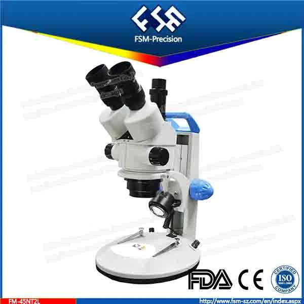 Microscopio estéreo con zoom portátil FM-45nt2l para nuevo diseño