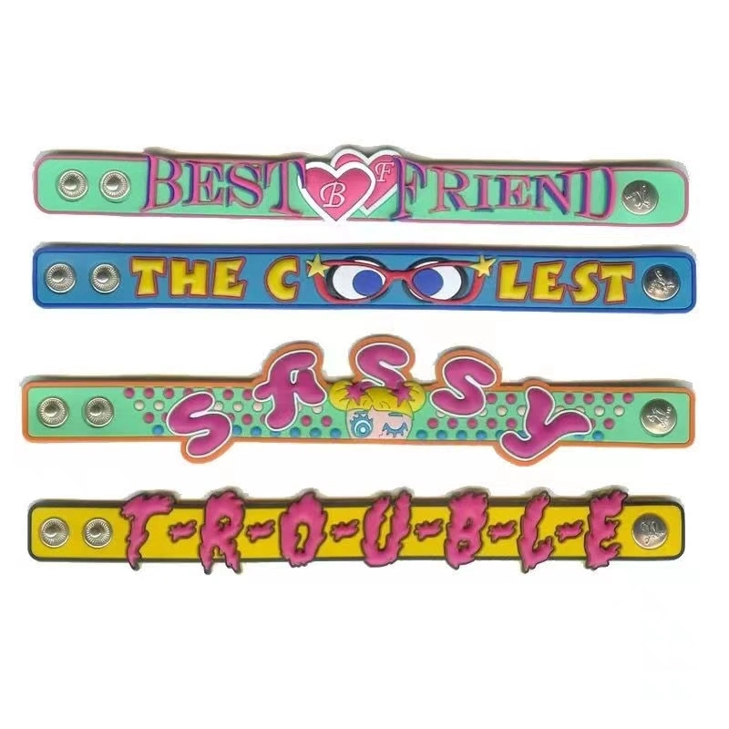 Custom OEM Silicone Rubber Bracelet Embossed Debossed Printed Logo Wristband