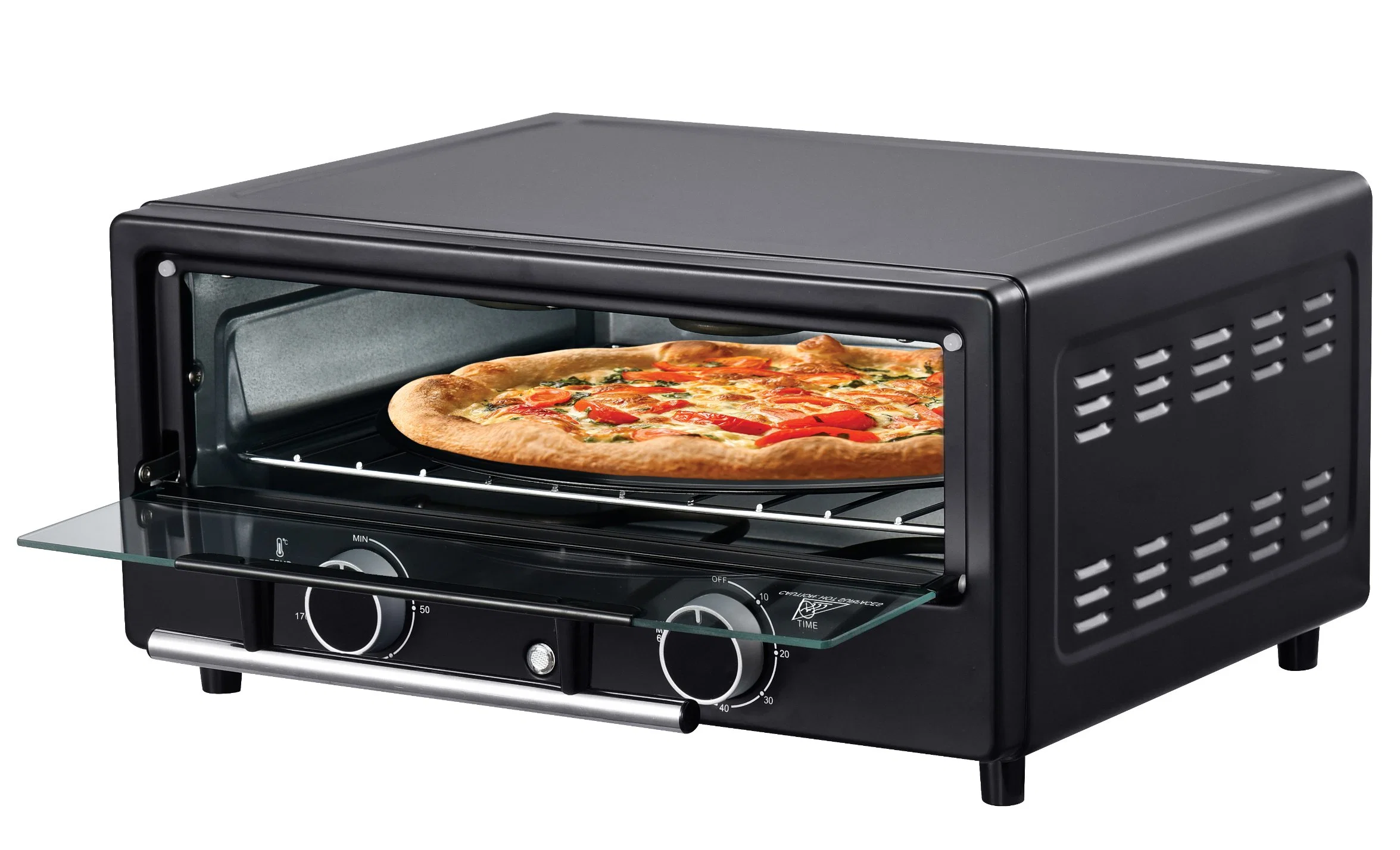 12 Inch New Stainless Steel Toaster Baking Roasted Electric Pizza Oven