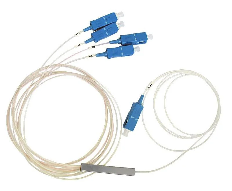 Tipo de tubo de acero de 2xn PLC Splitter de fibra óptica