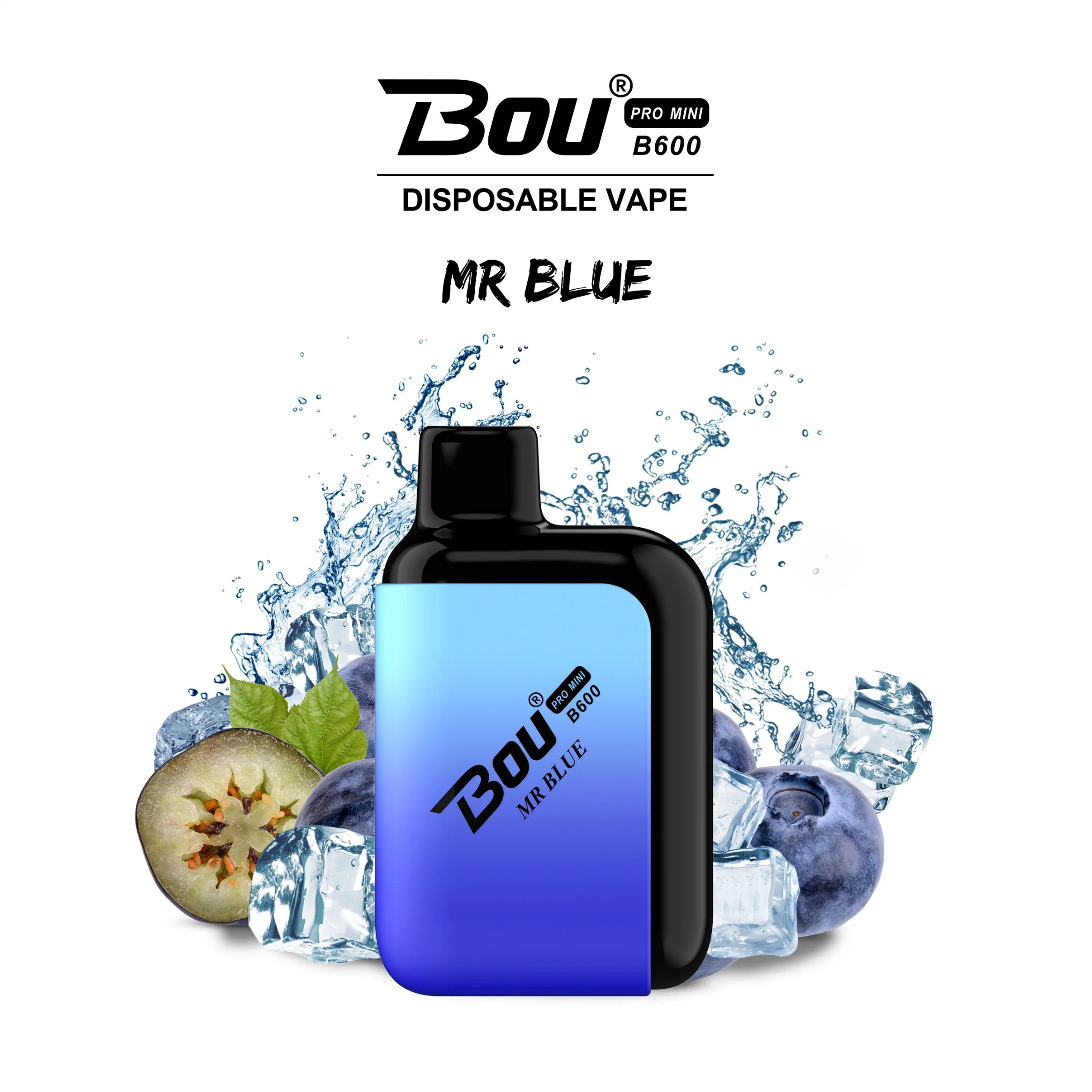 Bou PRO Mini Blueberry Сур малина аромат одноразовый Vape Electronic Сигарета