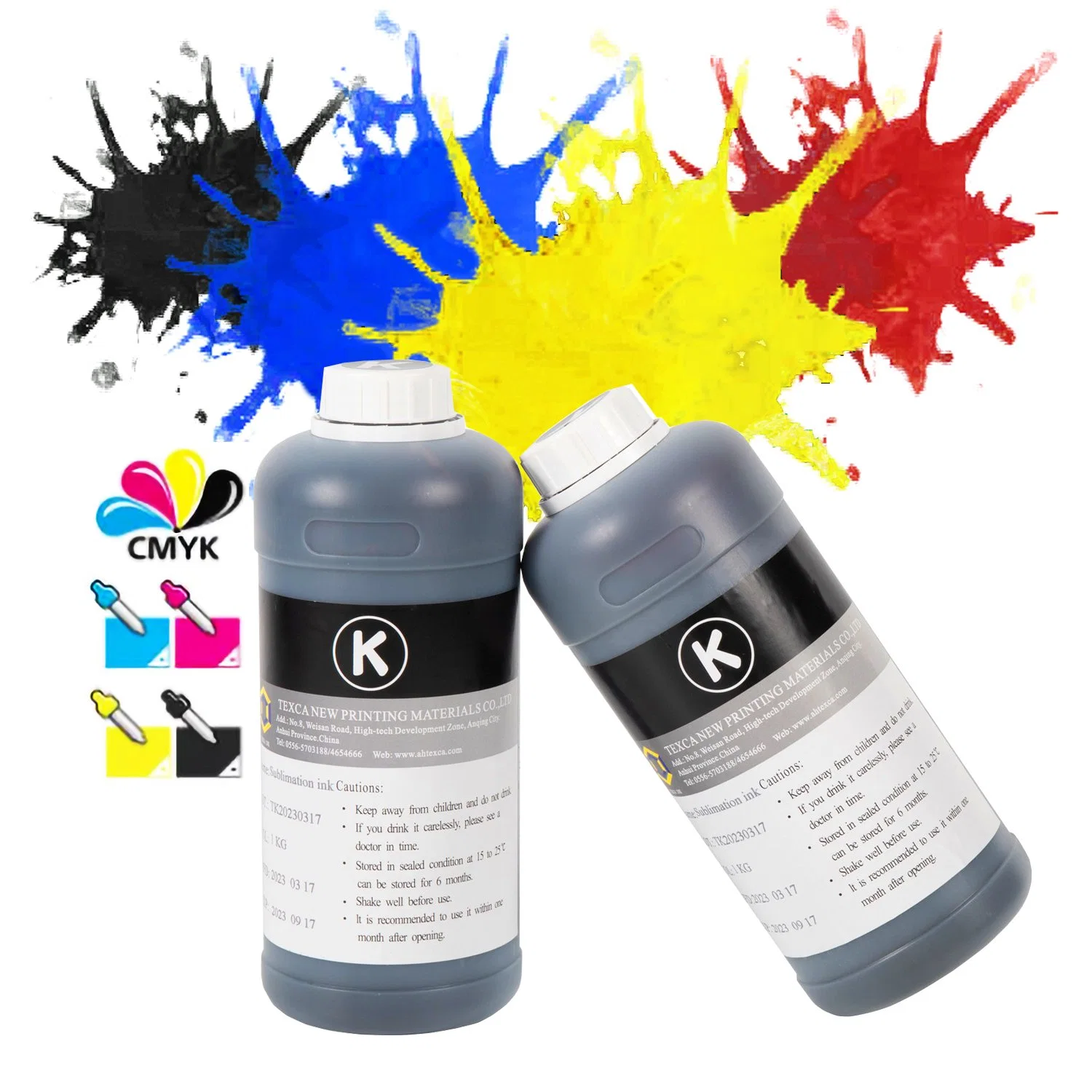 Printing Inks for Epson Printer Sublimation Ink T-Shirt Polyester Textile 2 Bottles New Design