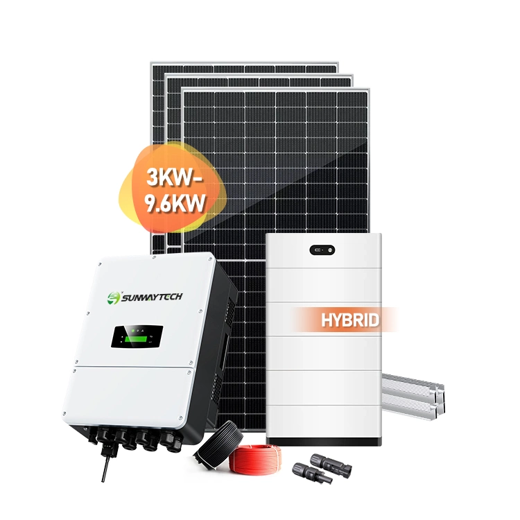 Kit de painéis de energia solar completo Sunway de 5 kw, 6 kW, 10 kW, híbrido Sistema solar