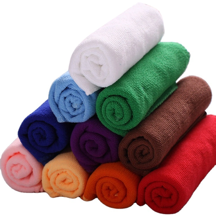 Household Usage Dry Clean Cloth Microfiber Cleaning Towel Cloth 16X16 Inch Support Custom Label Branded