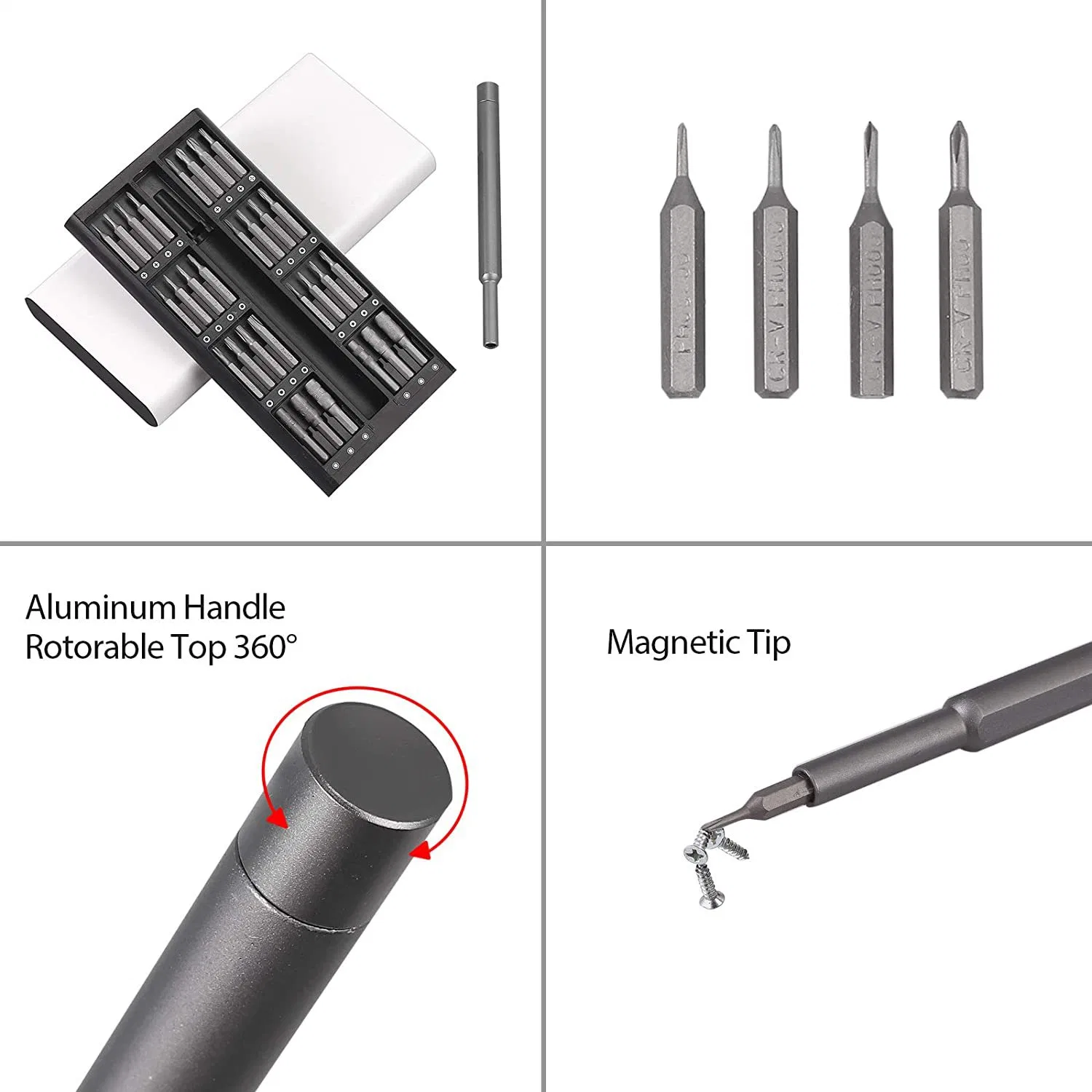 Set von 63 STÜCK Haushalt Kunststoff Griff Mini Hand Schraubendreher Mit Bohrer Schraubendreher Kombinationswerkzeug Hand Hardware Tools