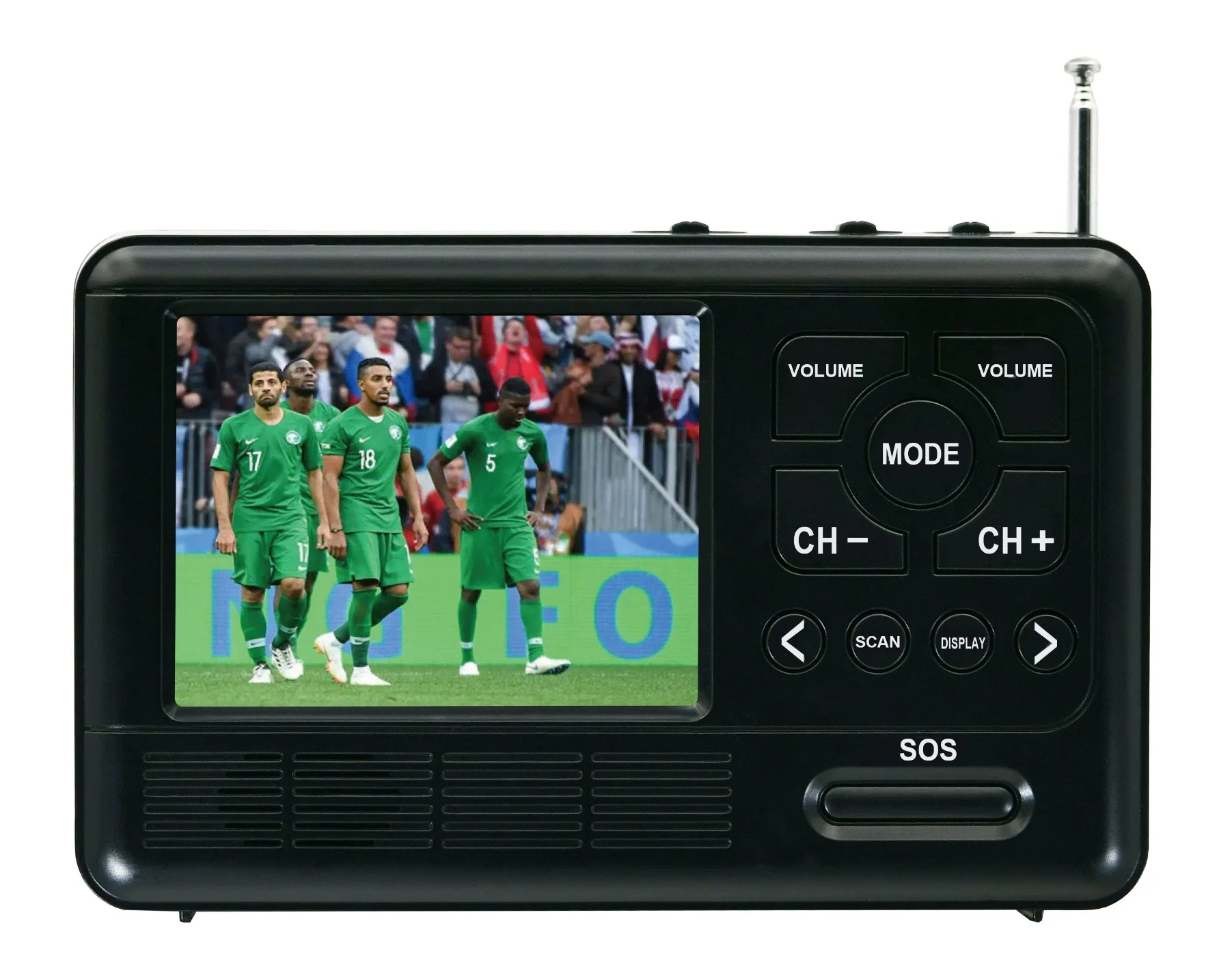 3,5-Zoll-LCD-Display mit UKW/MW/SW 3-Band-Radio ISDB-T-Fernseher