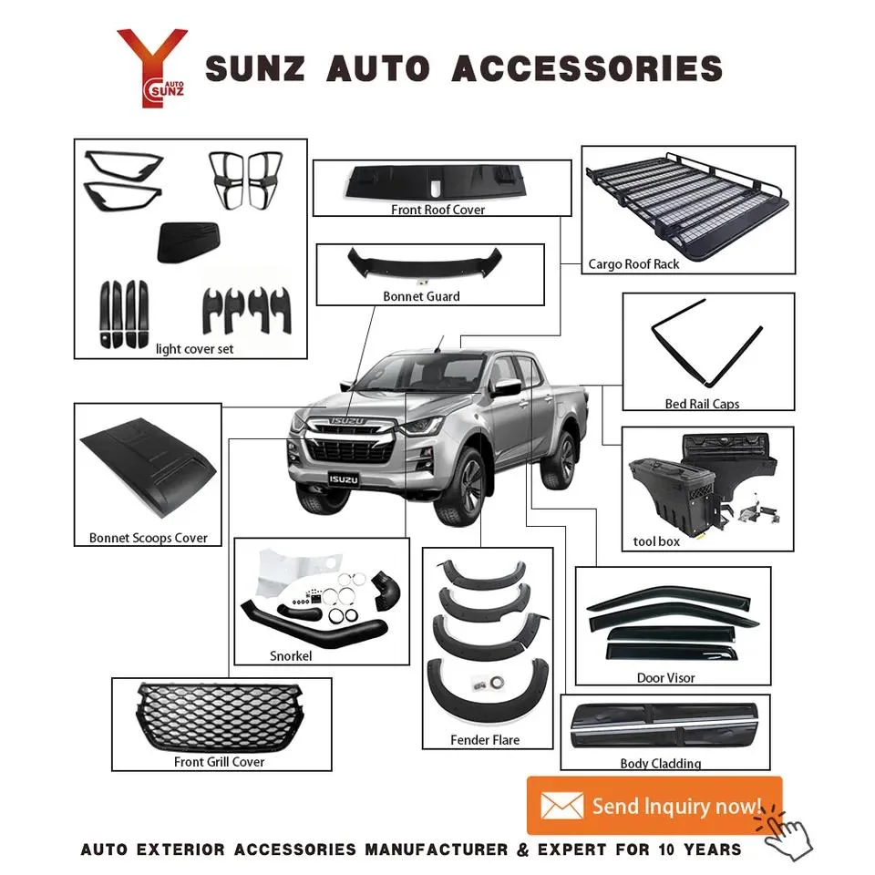 New Exterior Accessories ABS Matte Black Full Combo Set Black Kit for Toyota Hilux 2021 Revo Garnish Cover