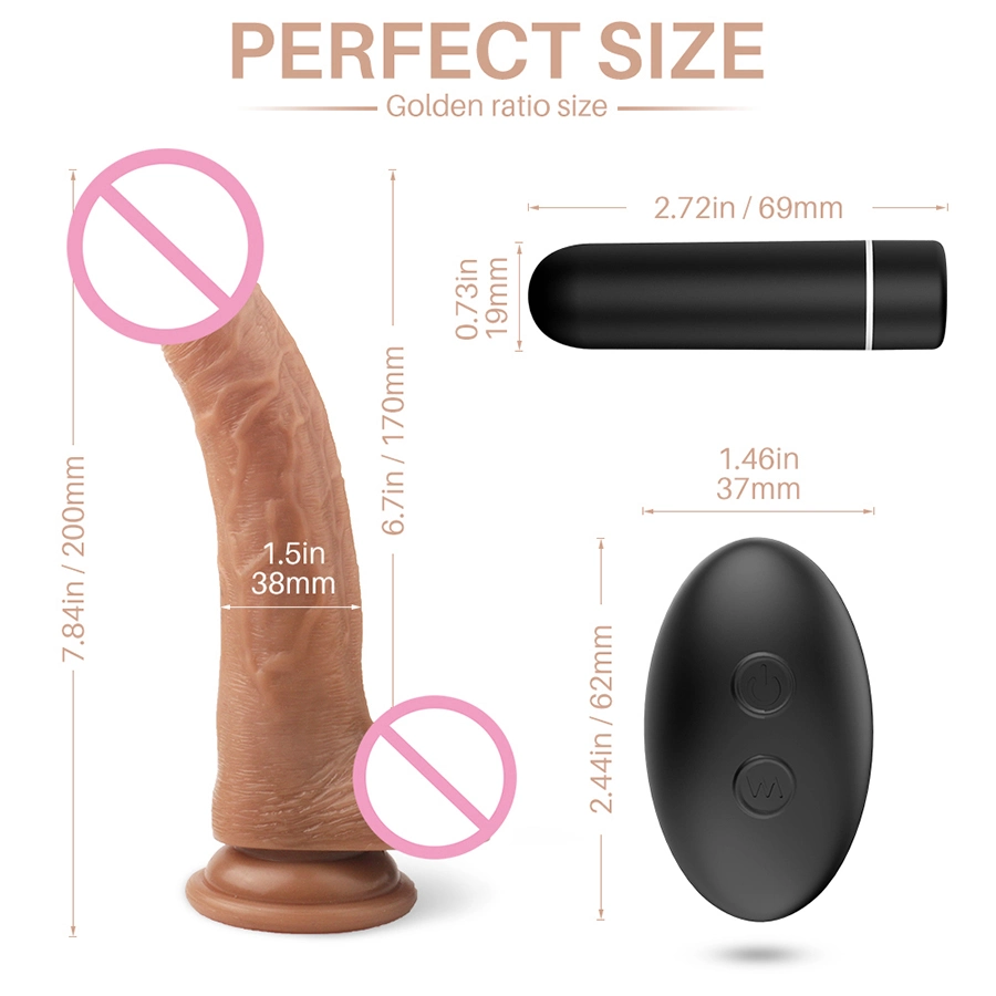 Double Material TPE Silicone Soft Adult Toy Dildo for Woman