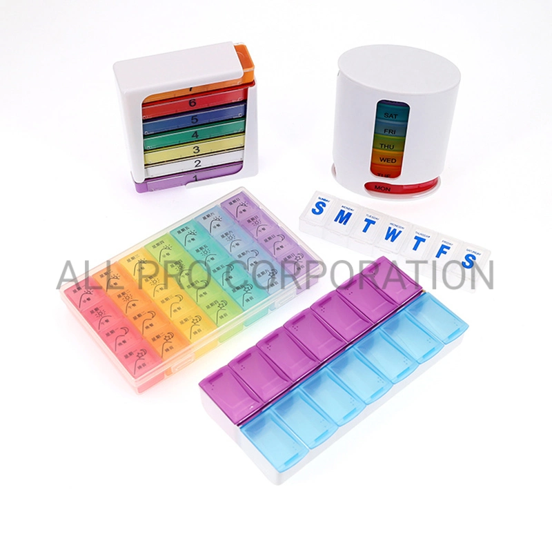 Monthly or Week 7 Days Plastic Pill Box Organizer