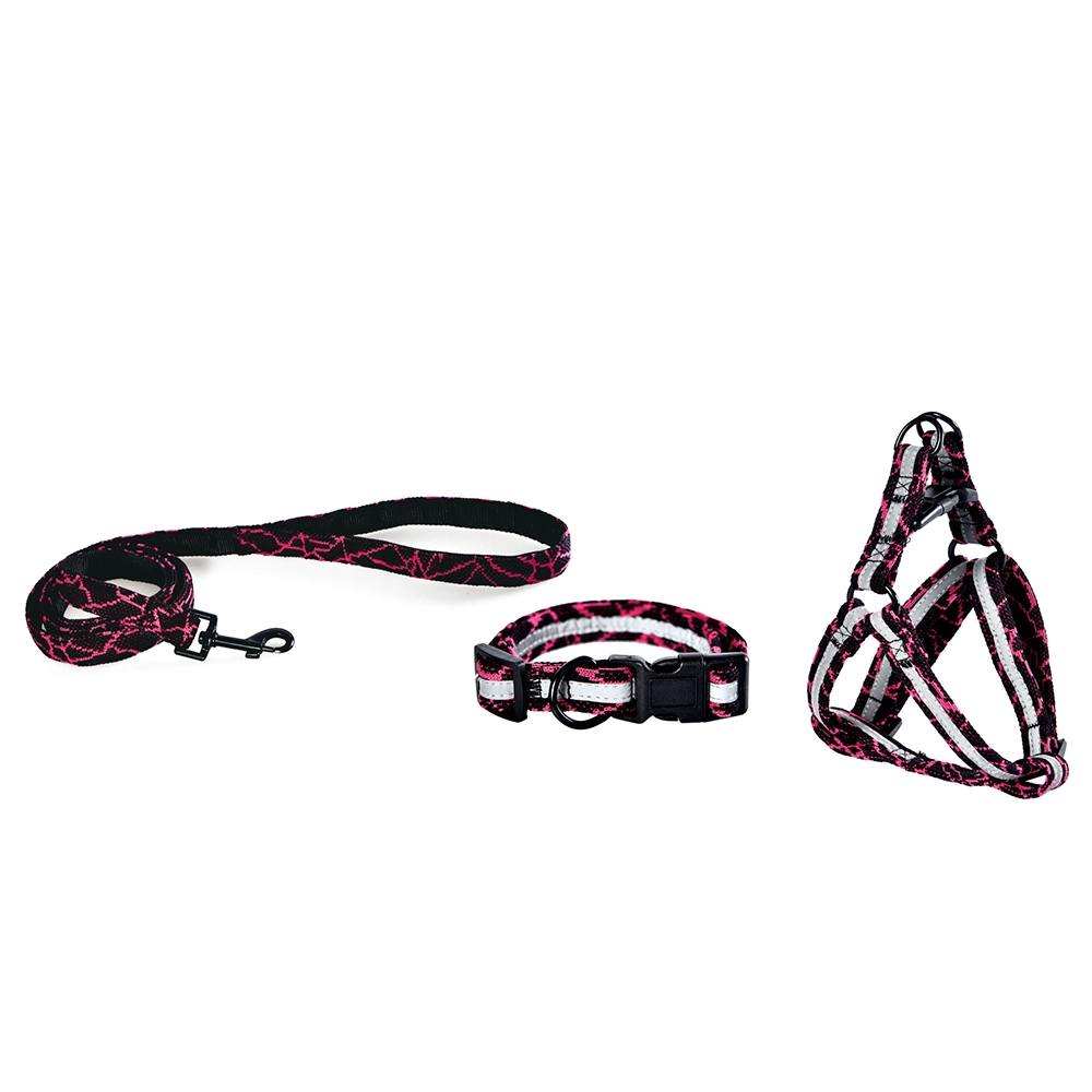 Wholesale Safety Reflective Durable Dog Leash Harness Collar Set