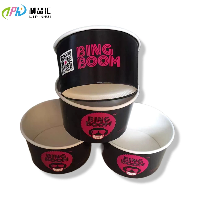 Disposable Biodegradable Personal Logo Printing 5oz 6oz 8oz Ice Cream Package Container