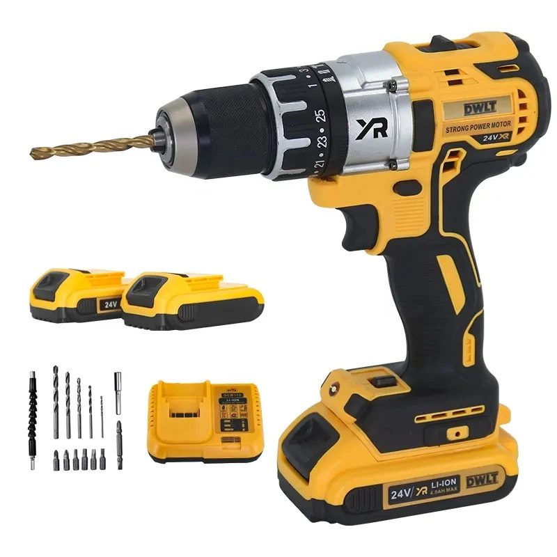 12V Portable Lithium Battery Power Cordless Impact Drill Multifunction Electric Hand Drill Industrial Electric Screwdriver Set