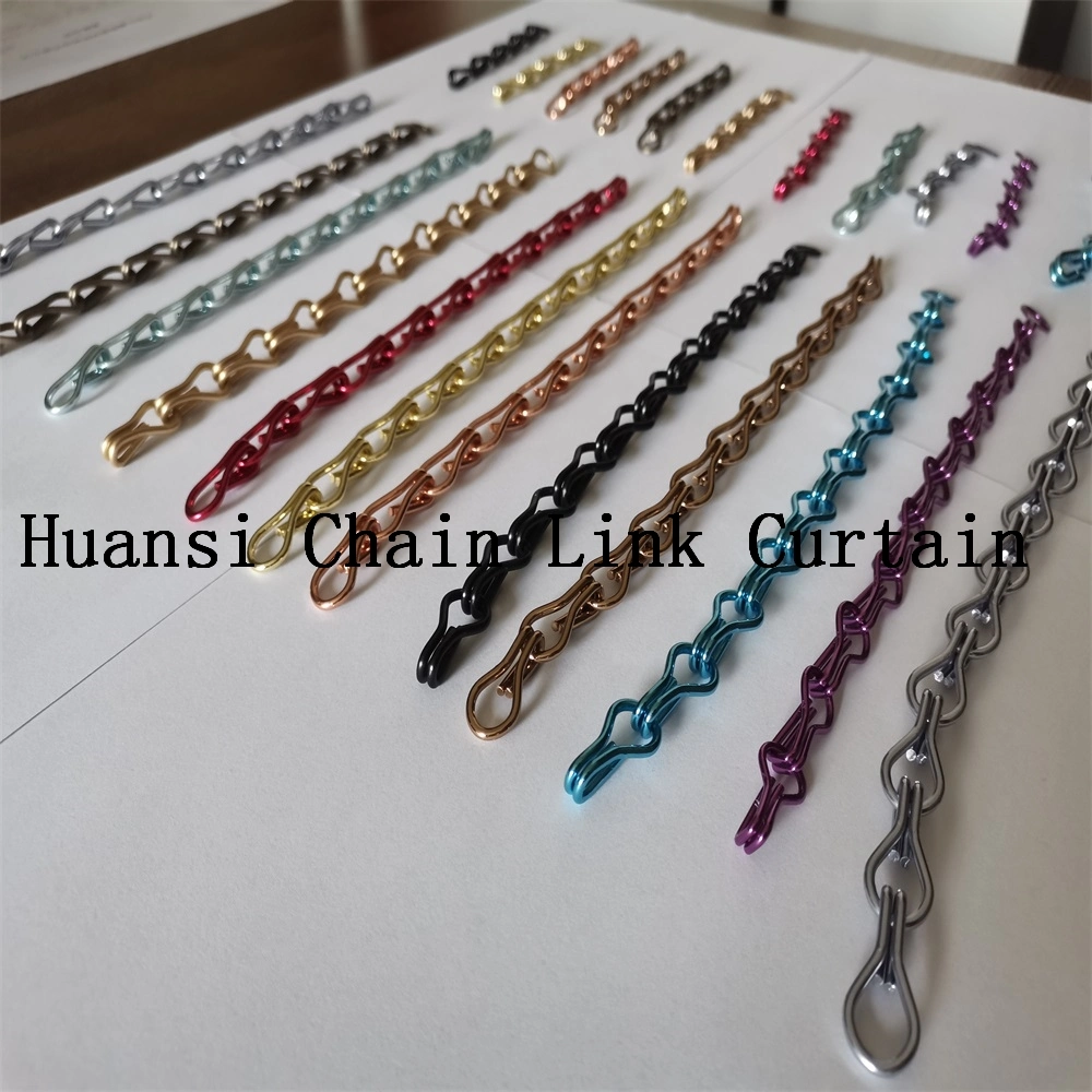 Black Aluminum Chain Curtain/Fly Screen Used as Decorative Wire Mesh