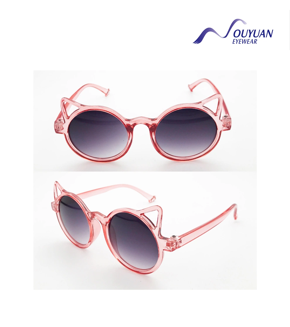 Ou Yuan 2023 Hot Sale Candy Color Full Frame Children Sunglasses with Special Design on The Leg for Kids