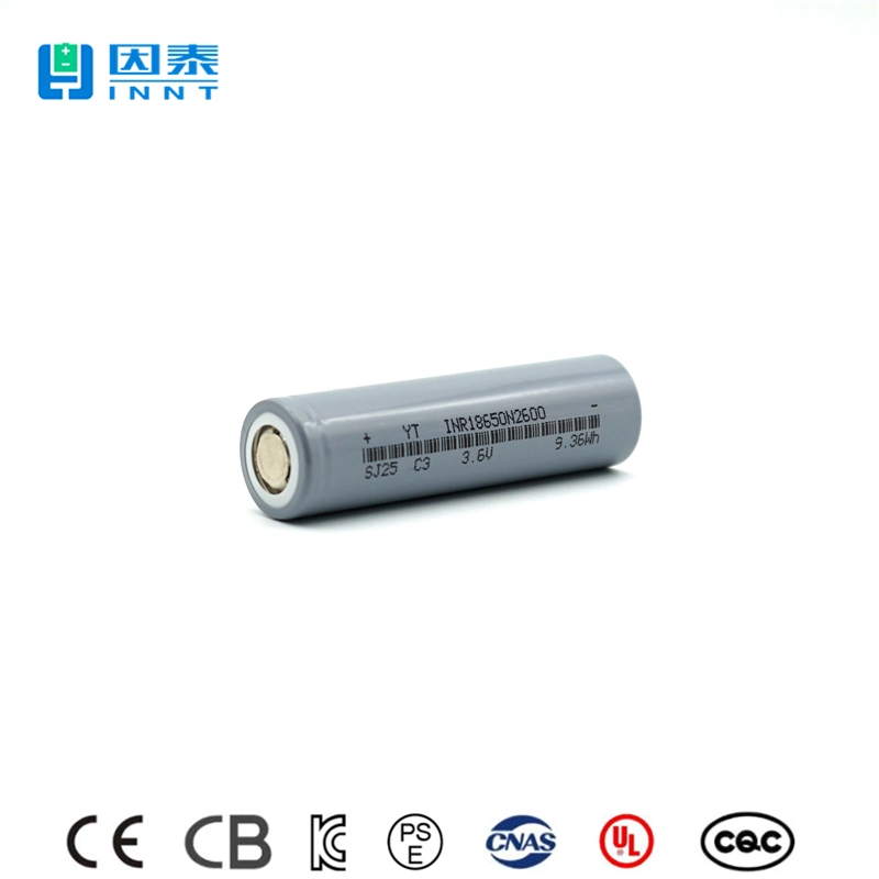 18650 Batterie rechargeable au lithium Li-ion haute capacité de 2500mAh 3.6V 3c Taux de décharge