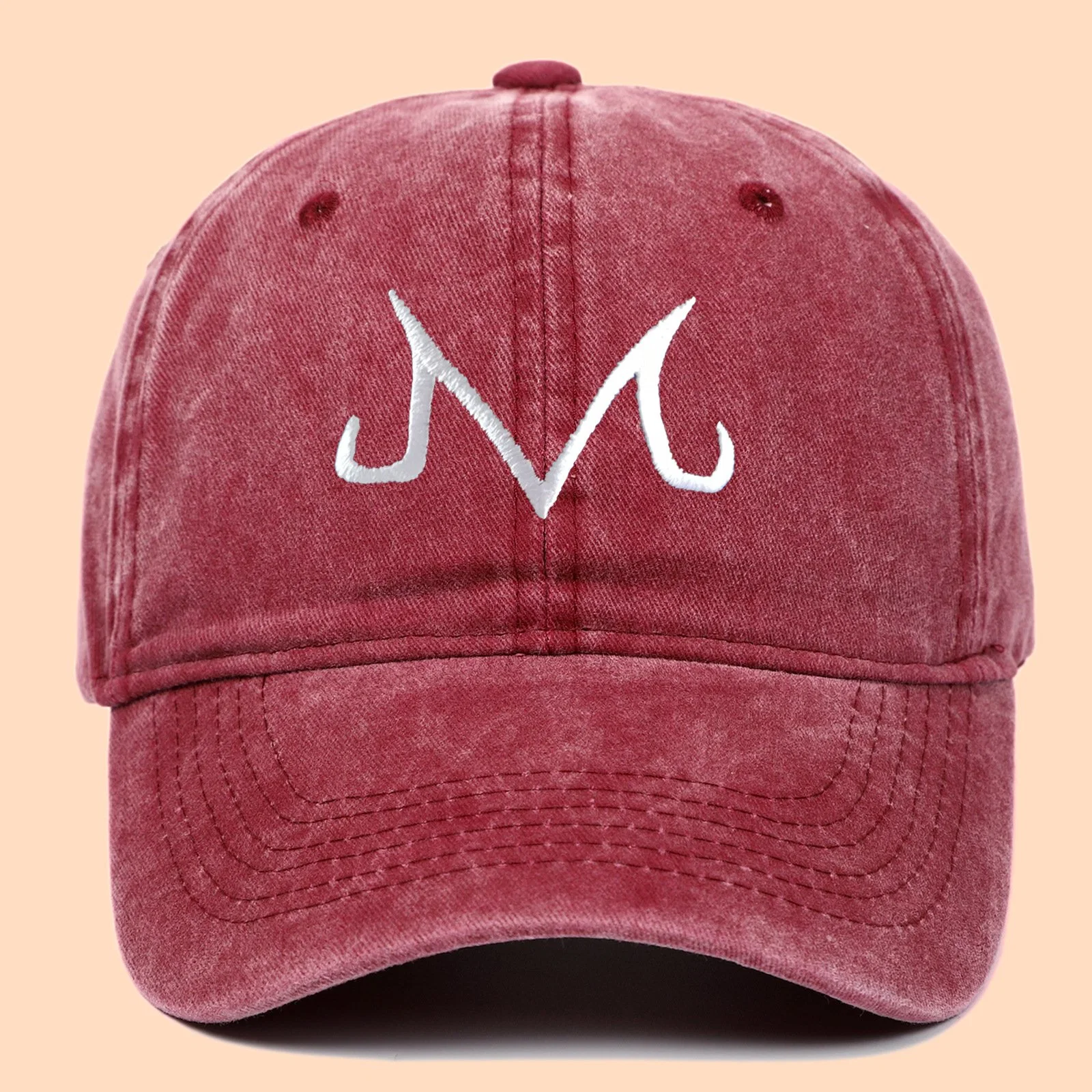 M Majin Sombrero bordado para papá Sombrero Unisex Hip-Hop ajustable Gorra de béisbol para adultos Gorras de deporte de golf