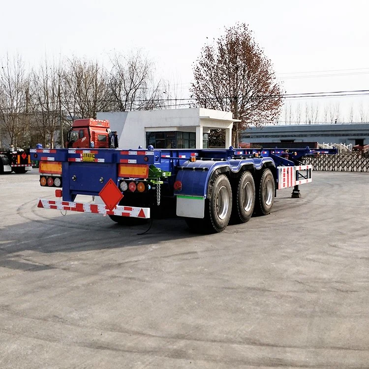 China Supplier Container Semi Trailer Skeleton Semitrailer 2 3 Axle 40FT Chassie Skeleton Semi Trailer Trailer Truck