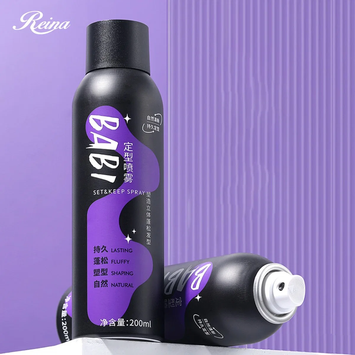 Spray de cabelo para cabelo profissional de alta resistência Fashion Style para mulher