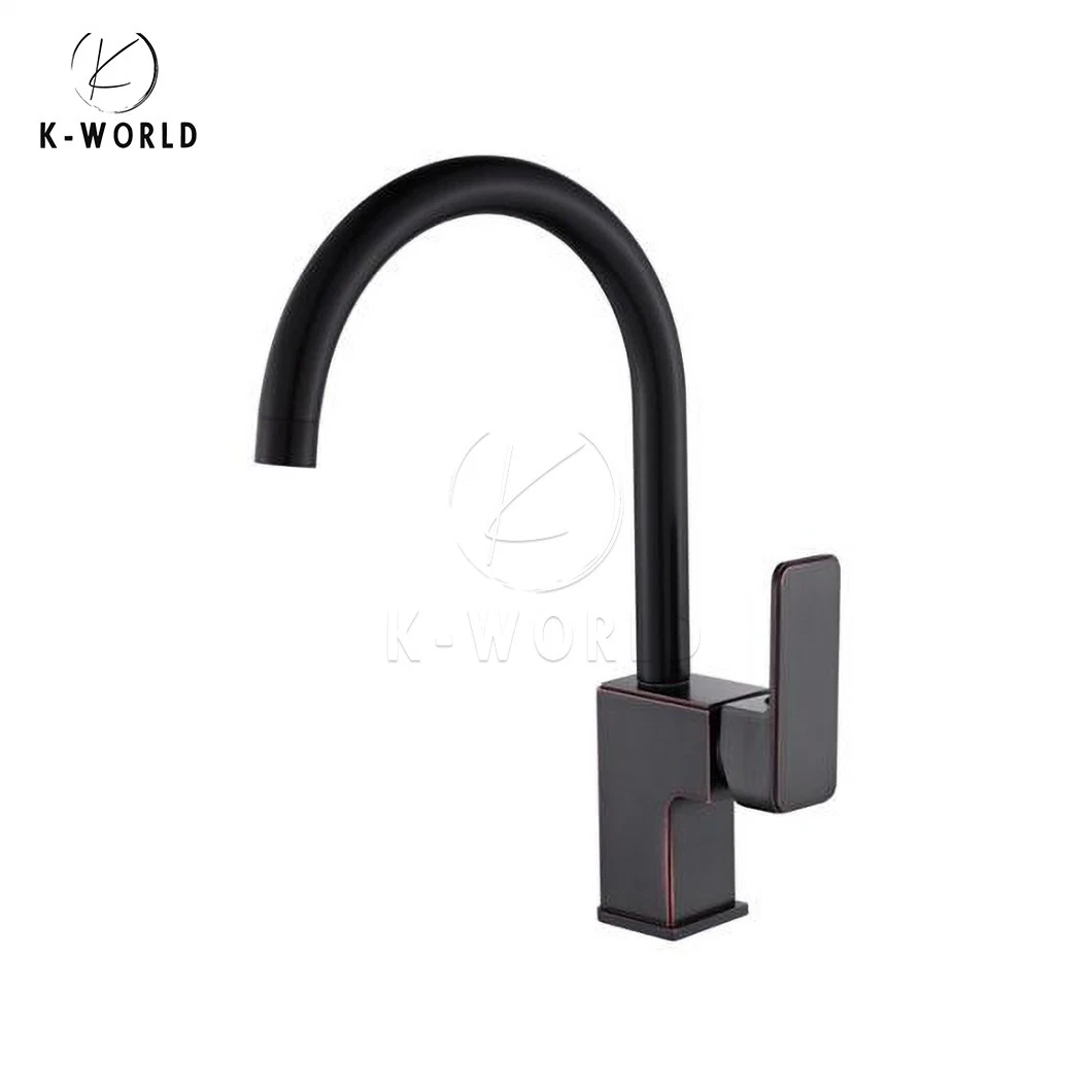 K-World Small Moon Series Chrome Kitchen Tap Faucet Factory Sample مطبخ أسود بسيط صنبور صيني مصمم بلون الصب الصيني صنبور