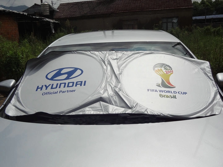 Car Sunshade Double Circle Car Sun Shield Silver Coated