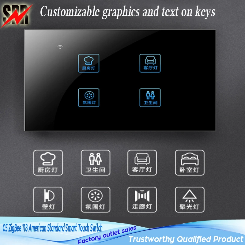 C5 Zigbee/Tuya 118 Тип Американский стандартный Интеллектуальный сенсорный переключатель