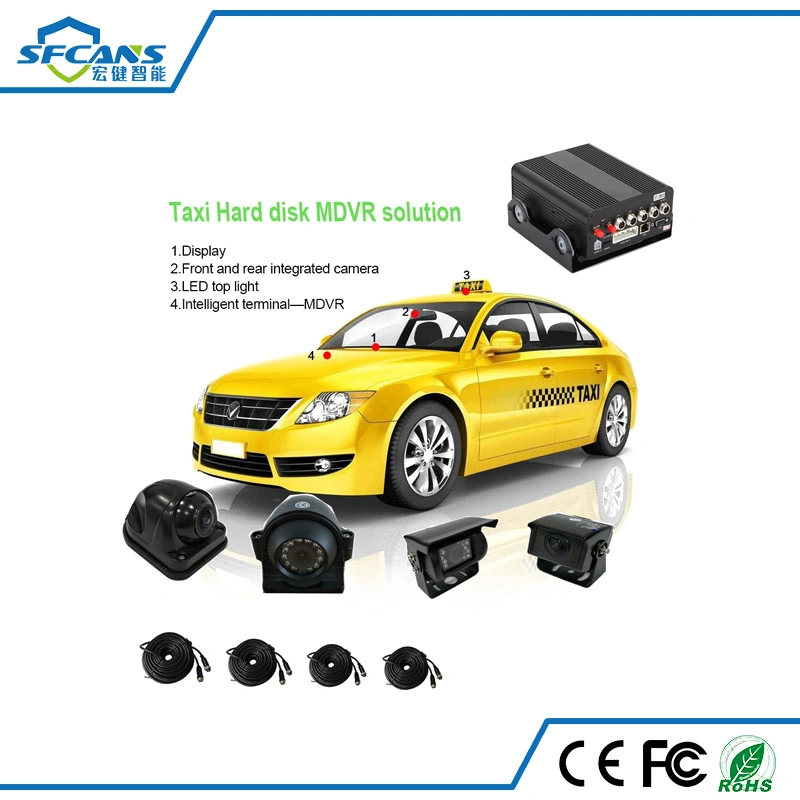 Taxi SD Card Mobile DVR H 264 Digital Video Recorder with Night Vision Camera