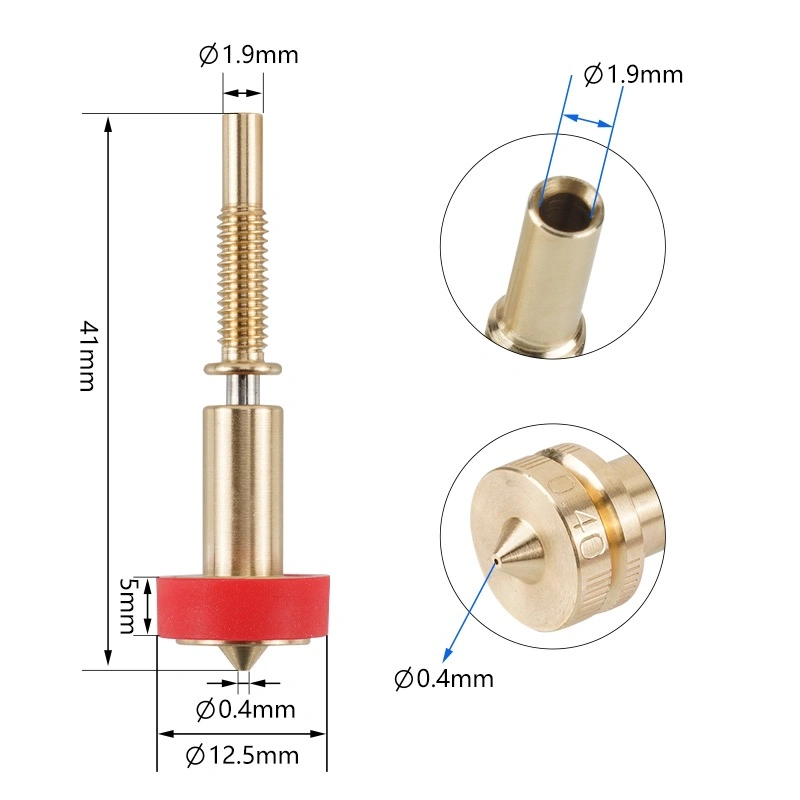 3D Druckerzubehör Voron Extrusionskopf E3D Revo One Messing Kit für Düsenöffnung