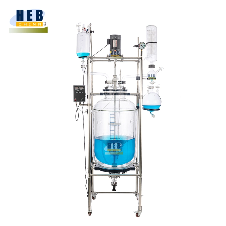 Reator químico revestido a vidro essencial com vidro de 150 L.