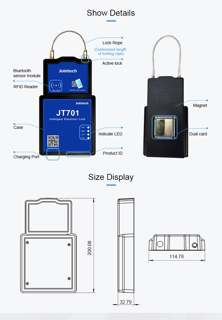 4G Smart GPS Container Truck Trailer Electronic Tracking Padlock