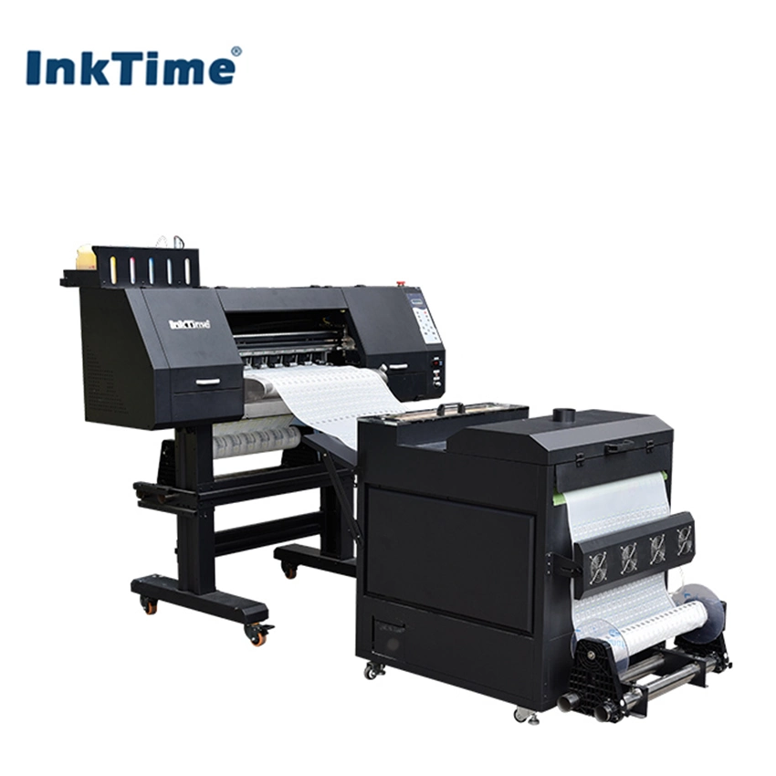 Inktime 24 pulgadas 60cm Dual XP600 DTF Inkjet Printing Pet Máquina de impresora de película A3 impresora DTF para camiseta