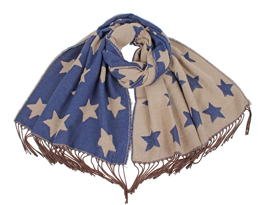 New Arrive Men Fashion Accessories Woven Jacquard Stars Scarves Man Soft Smoothly Winter Shawl Scarf for Women