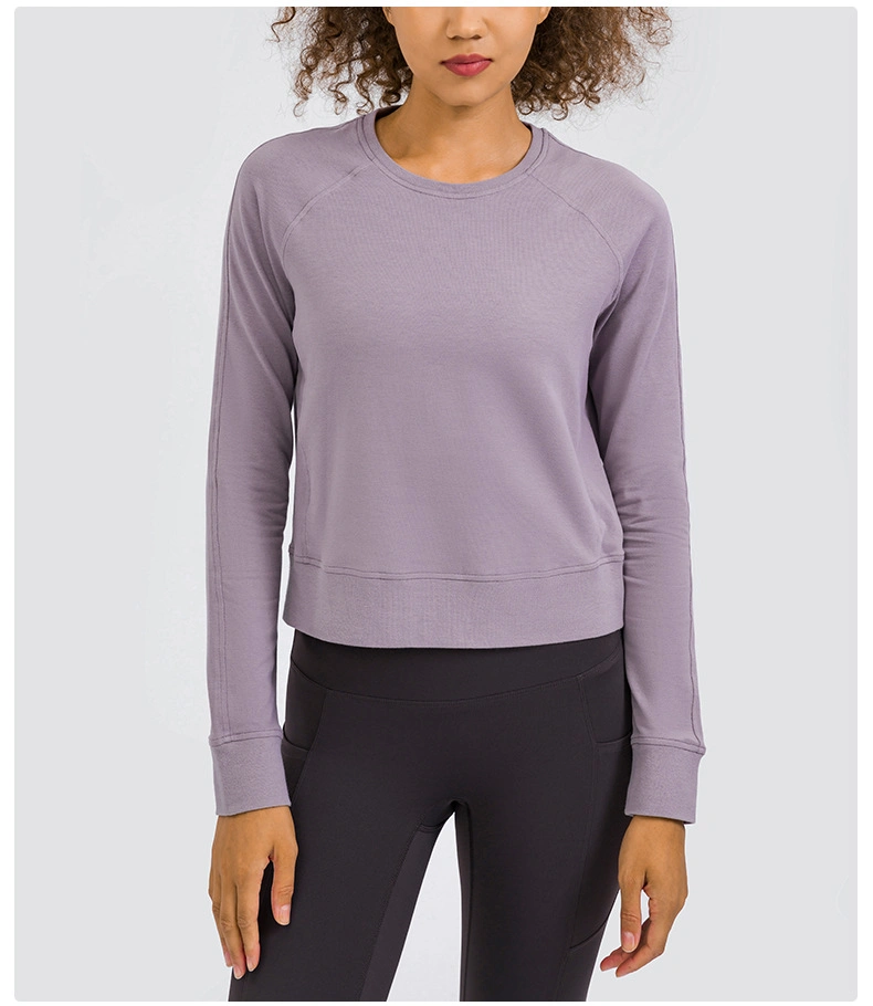 New Thickened Warm Yoga Clothes Running Fitness Women Long-Sleeved Casual Loose Sweater