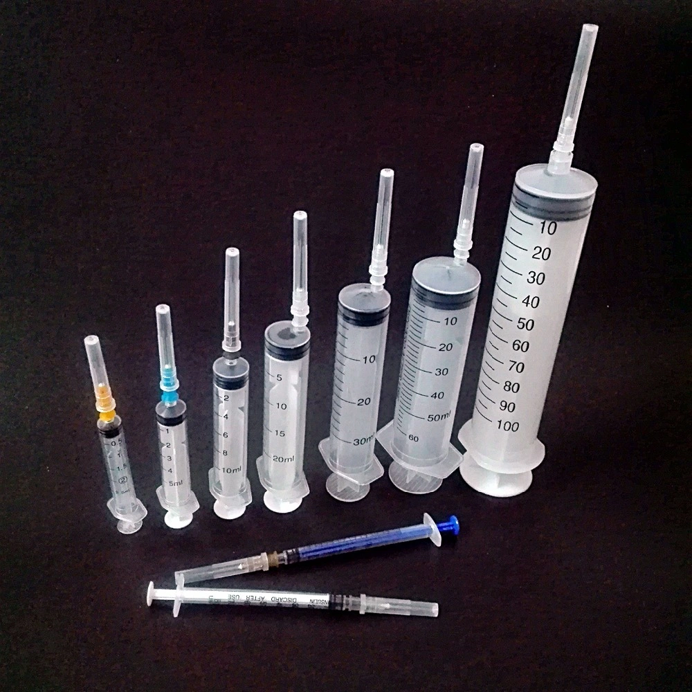 3 Part 2 Part Luer Slip/Lock Safety Plastic Syringe with Needle CE ISO