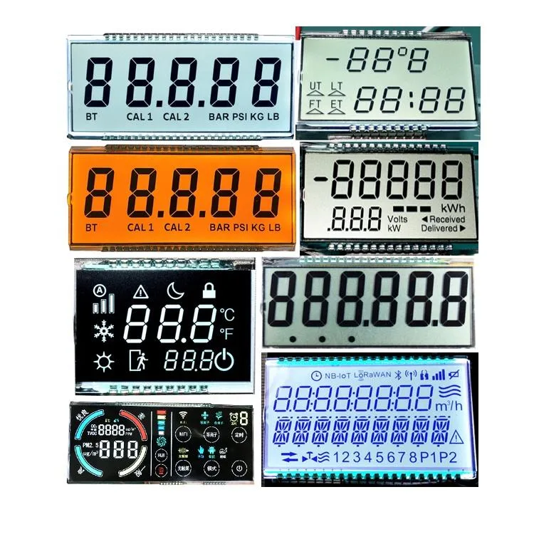 TN/HTN/Stn/FSTN 7-Segment-LCD-Bildschirm für Digit Multifunktionsanalysator elektrisch Energiemessgerät Leistungsmessgerät Bildschirmmodul