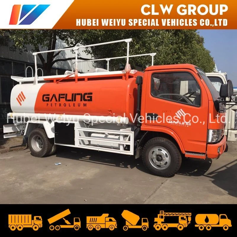 Dongfeng 95hp 6 Wheel 5000liters 5ton Oil Bowser Kraftstoffbetankung Liefertanker Lkw-Spender