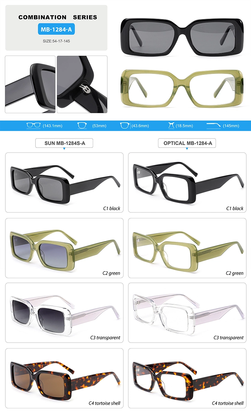 Moda Wholesale/Supplier Designer Fabricantes Rectangle for Men Logo personalizado Sun Gafas