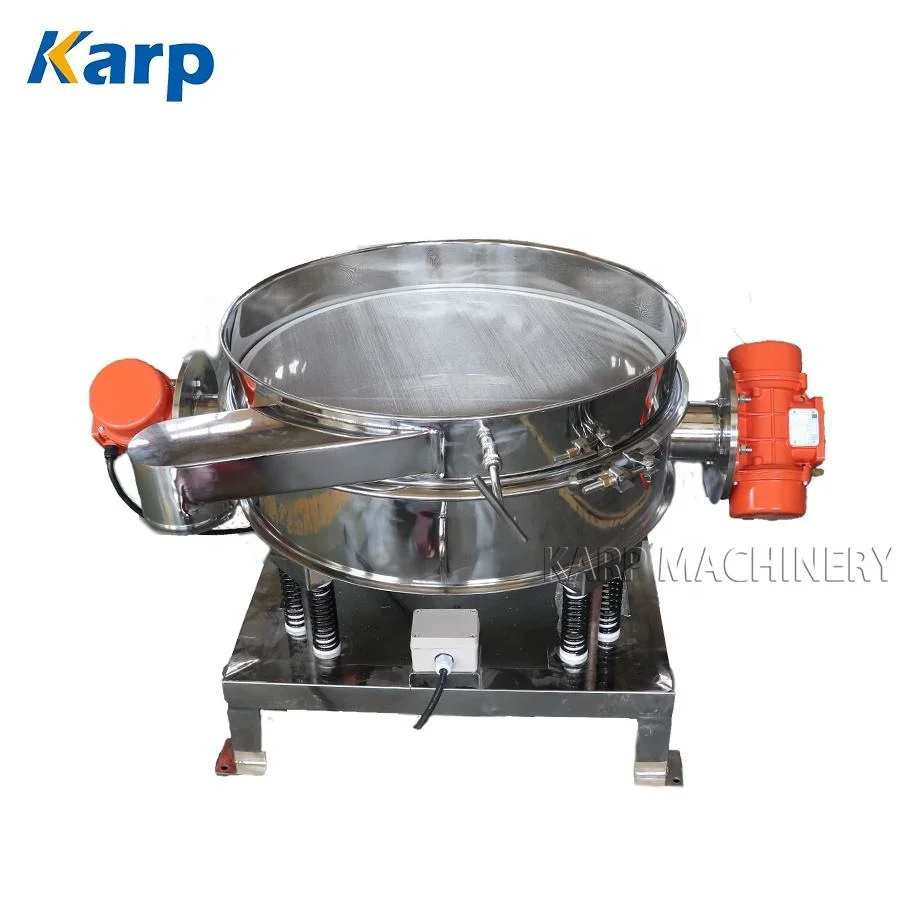 Máquina de tamiz de comida de una sola cubierta de acero inoxidable rejilla vibratoria para Harina
