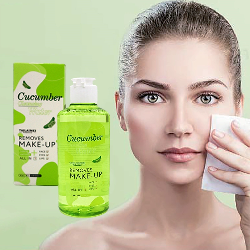 Tailaimei Cosmetic Natural Extract Cucumber Cleansing Water Remove Make up Liquid OEM Hydratng Nourish Skin Face Makeup Remover
