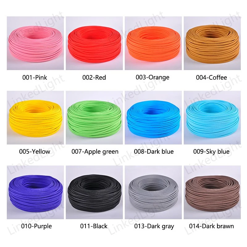 Indipink 2 Core Rayon Weaving Woven Braided Electric Wire