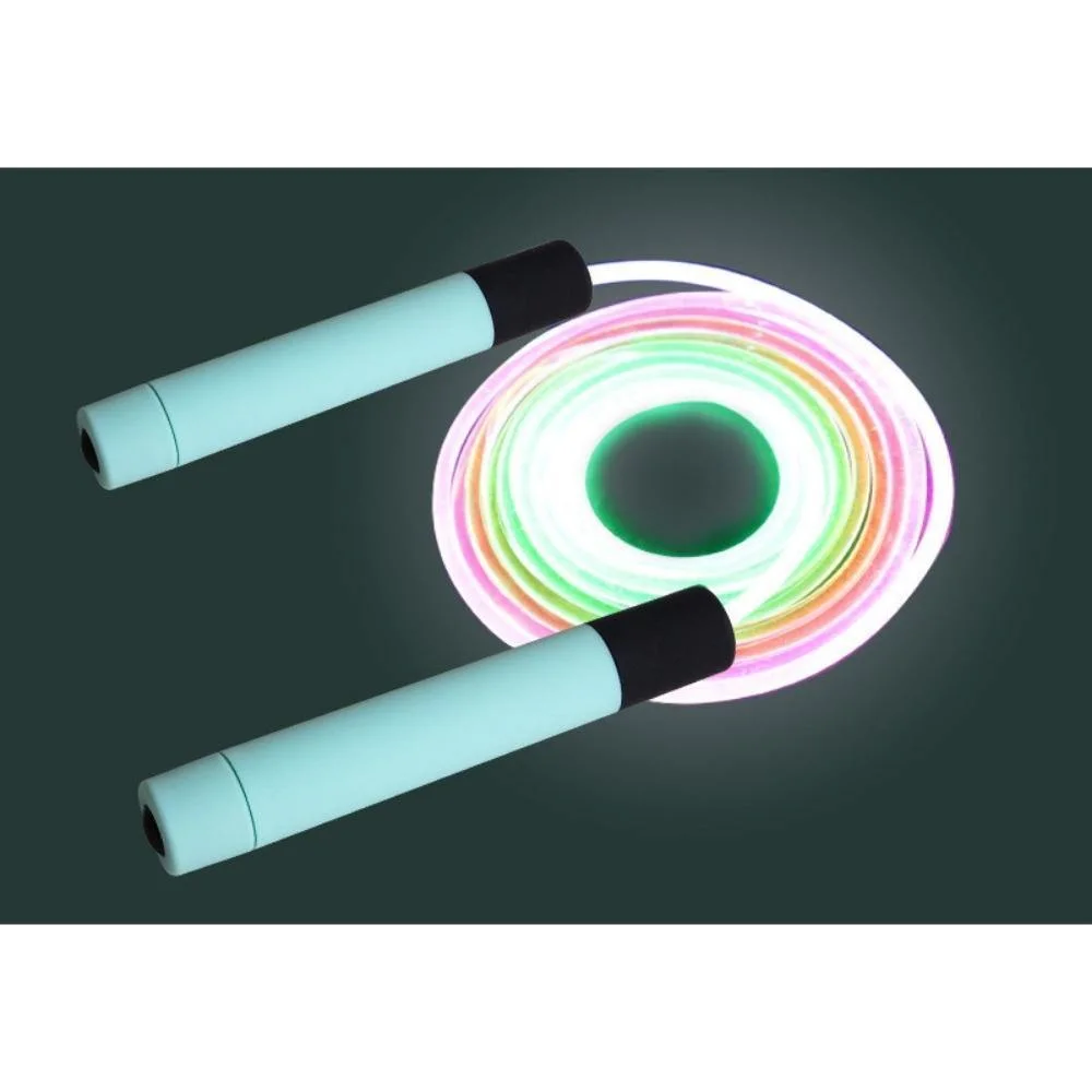 Glowing Skipping Rope Light Adjustable Jump Rope Light up Jump Rope Tail Show Very Bright Jump Rope with LED Light Bl20383