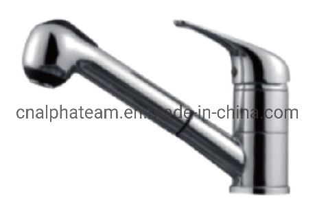 Pull out Brass Body Chromed Kitchen Faucet