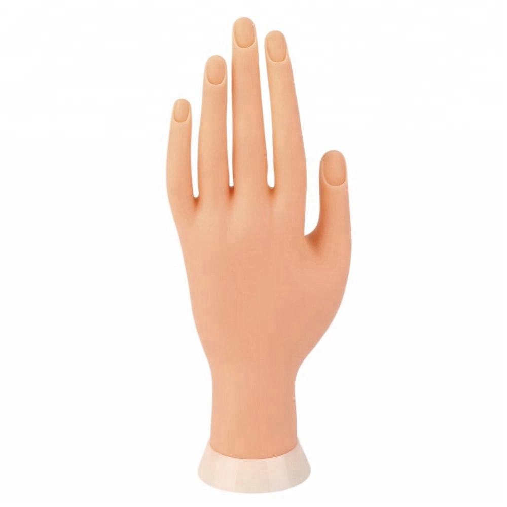 Adjustable Soft Plastic Nail Trainer Practice Mannequin Hand