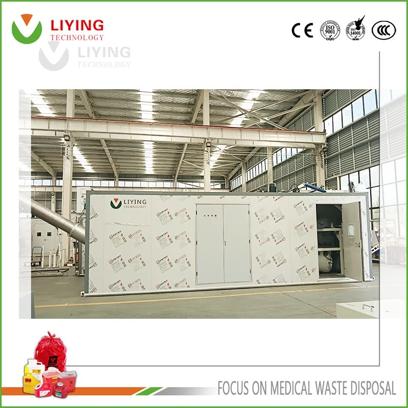 Chino Hospital médico de gestión de residuos de la máquina fabricante con tratamiento de microondas Tecnología