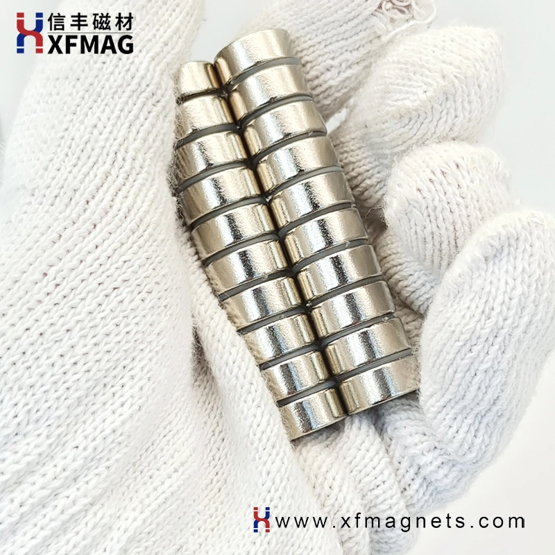 NdFeB Strong Magnetic Material Rare Earth N40h Permanent Neodymium Cylindrical Nickel Magnet