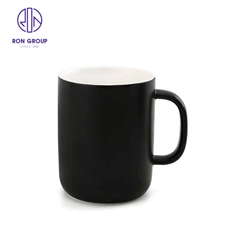 Low Price Promotional Low Bone Porcelain Matte Brown Straight Coffee Cup